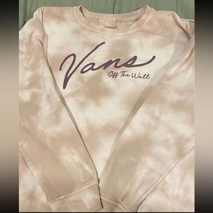 dusty rose tye die vans crewneck